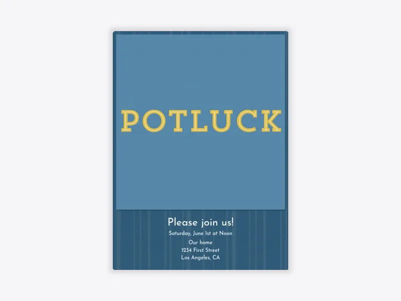 Potluck Time - featured - Invitation