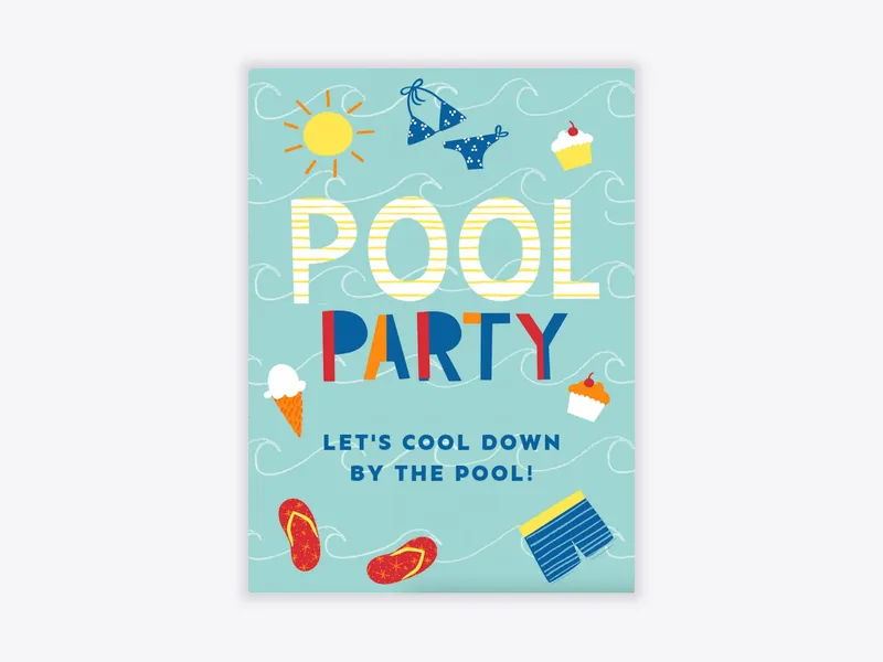Pool Party Kids - featured - Invitation
