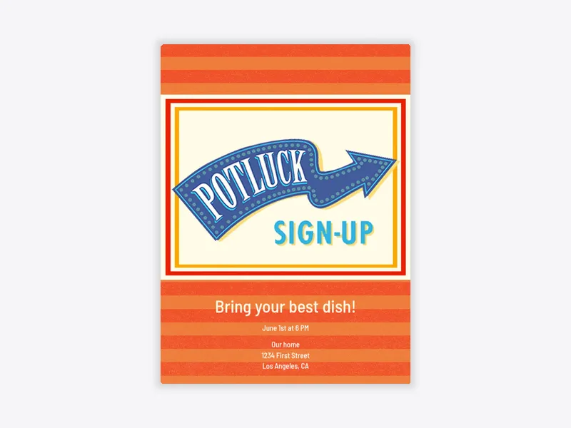 Potluck SignUp - back_to_school - Invitation