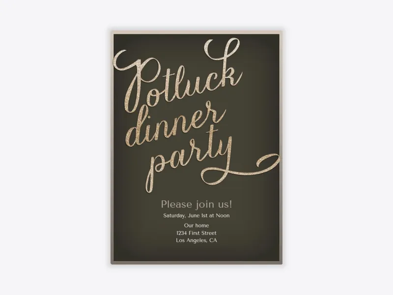Potluck Dinner Party - featured - Invitation