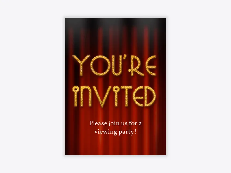 Red Curtain - viewing_party - Invitation