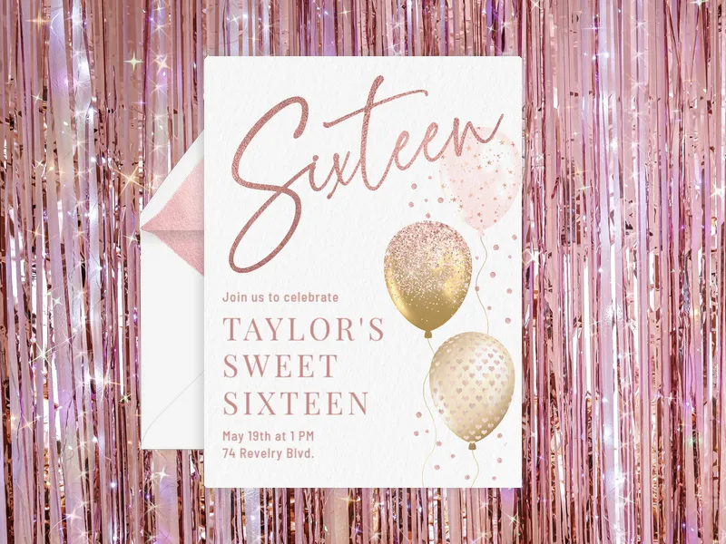 Simply Shimmering - sweet_sixteen - Invitation