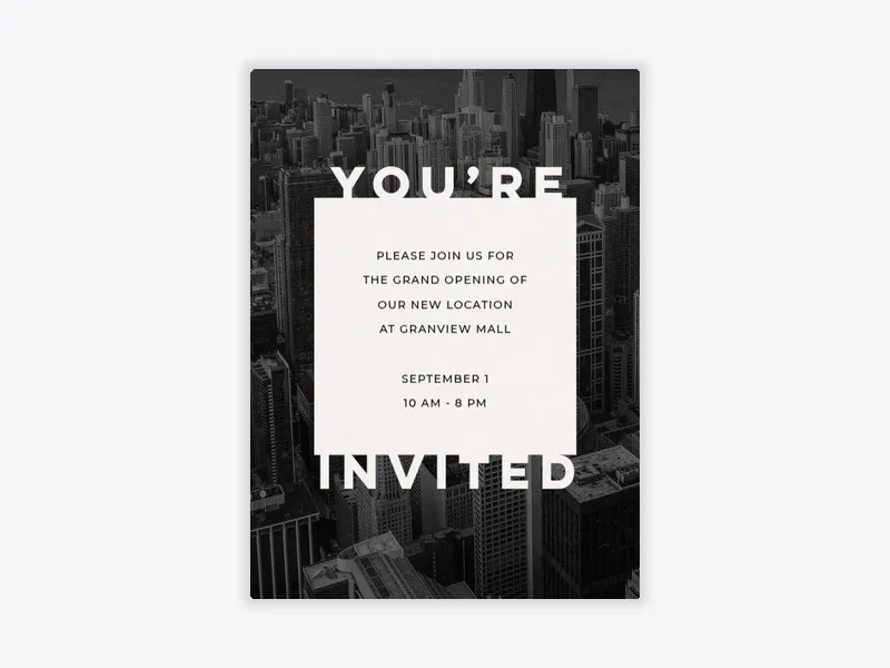 Skyline View (Photo) - launch_parties_grand_openings - Invitation