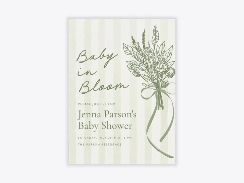 Modern Arrangement - baby - Invitation