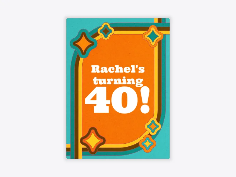 Retro Groove Birthday - featured - Invitation