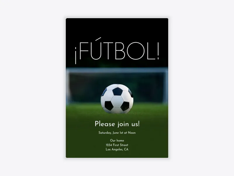 Soccer Field - soccer - Invitation