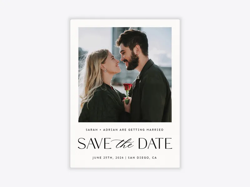 Modern Polaroid (Photo) - save_the_date - Invitation
