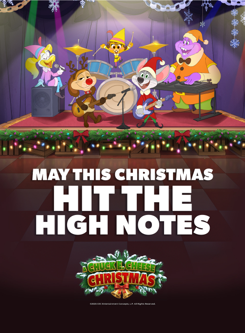 Chuck E. Cheese Christmas: Total Jam - chuck_e_cheese_cards - Card