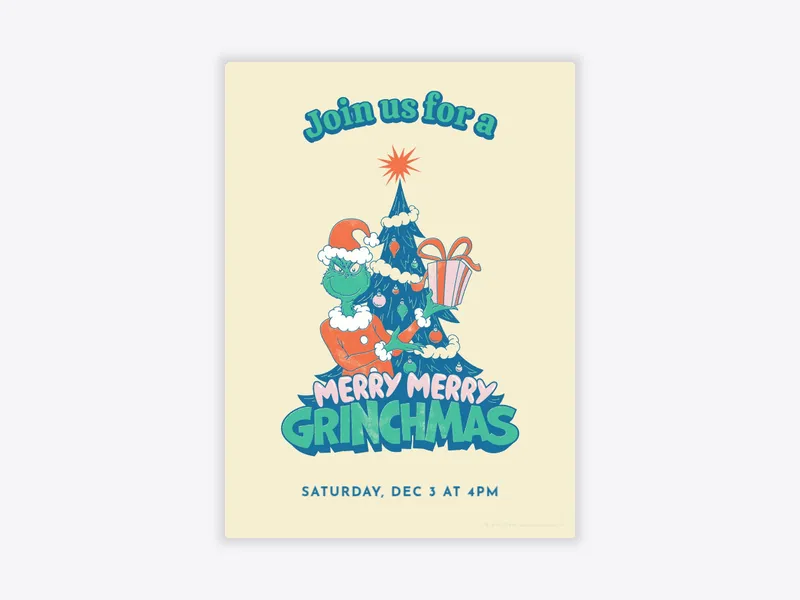 Dr. Seuss: Everybody Loves Grinchmas - dr_seuss - Invitation