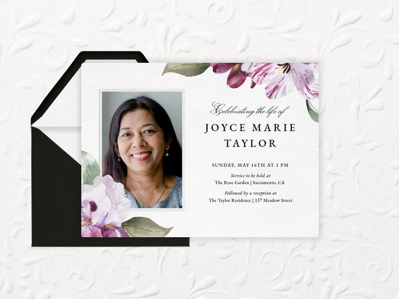 Watercolor Lilies (Photo) - featured - Invitation