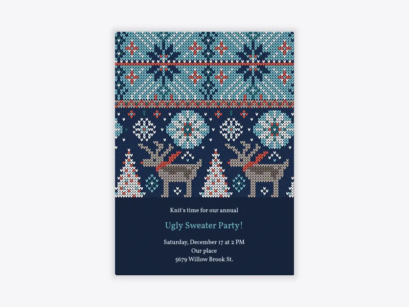 Fair Isle Holiday Sweater - holiday_party - Invitation