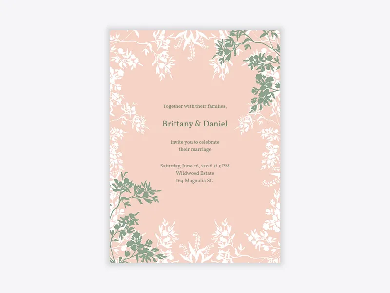 Dusty Peach Wedding - featured - Invitation