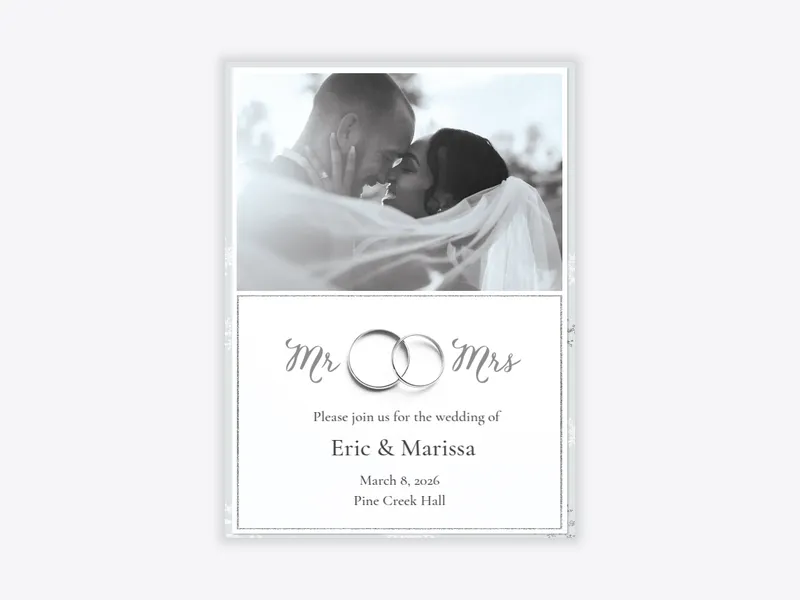 Winter Wedding Band (Photo) - post_wedding_celebrations - Invitation