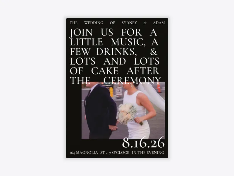 Let's Get Hitched (Photo) - welcome_reception - Invitation