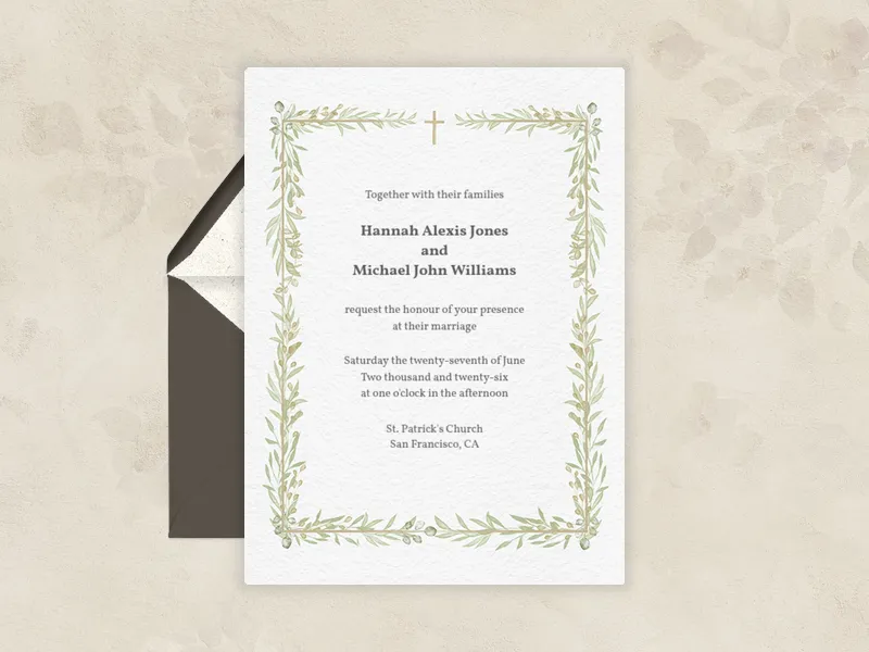 Floral Cross - featured - Invitation