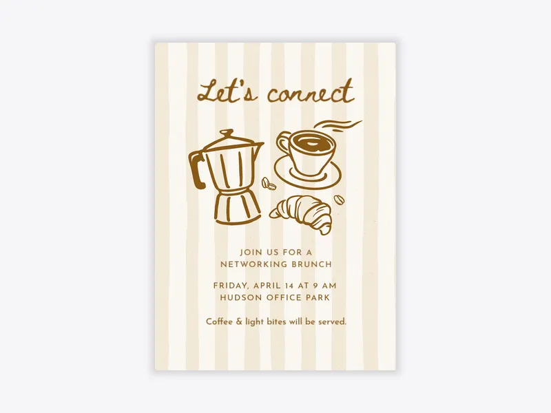 Morning Stripes - networking - Invitation