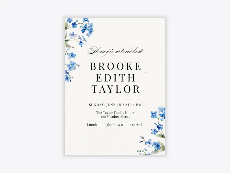 Chicory Whispers - graduation - Invitation