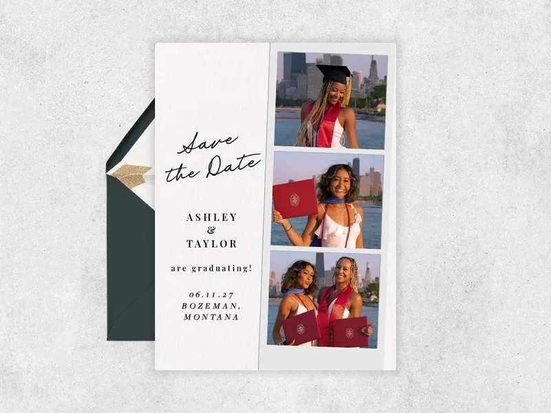 Simple Photo Booth (Photo) - graduation - Invitation
