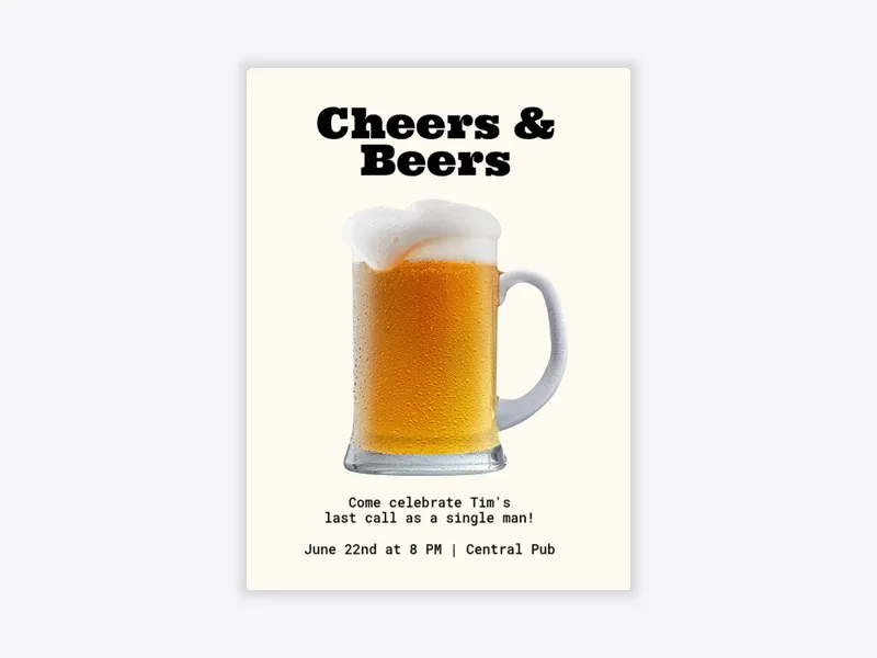 Cheers and Beers - guys_night - Invitation