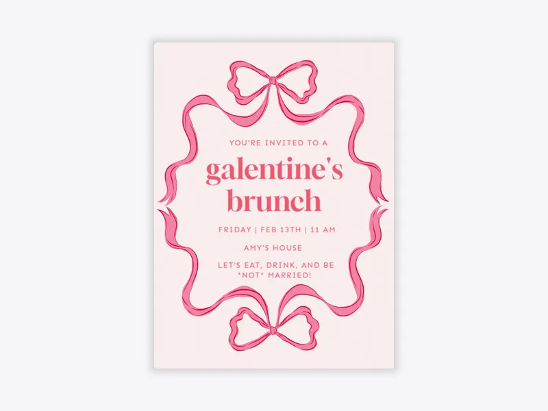 Rose Ribbon - valentines_day - Invitation