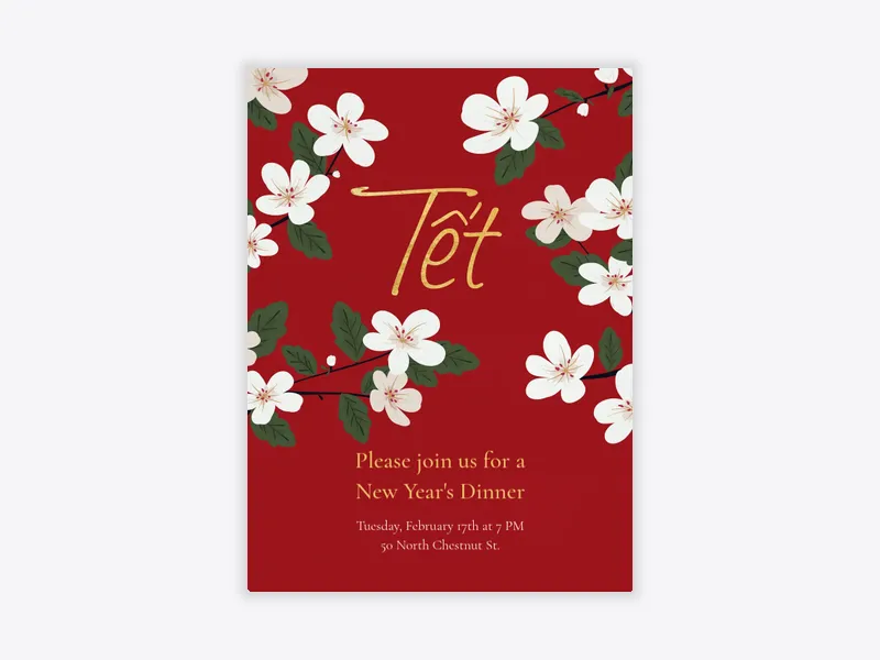 Tet - lunarnewyear - Invitation