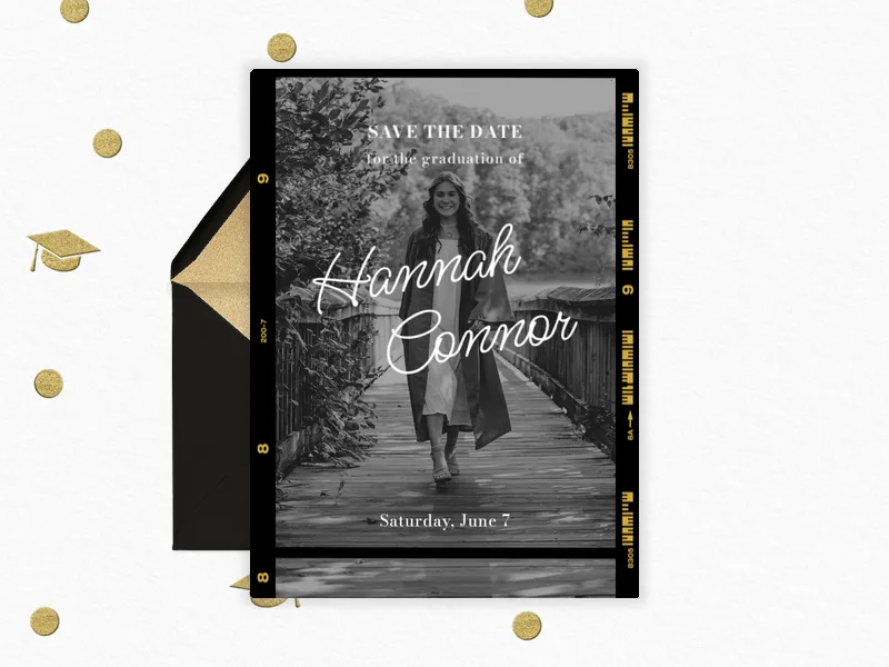 Captured Moments (Photo) - graduation - Invitation