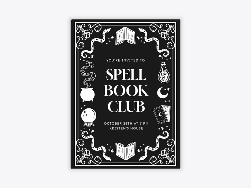 Spellbook Club - halloween - Invitation