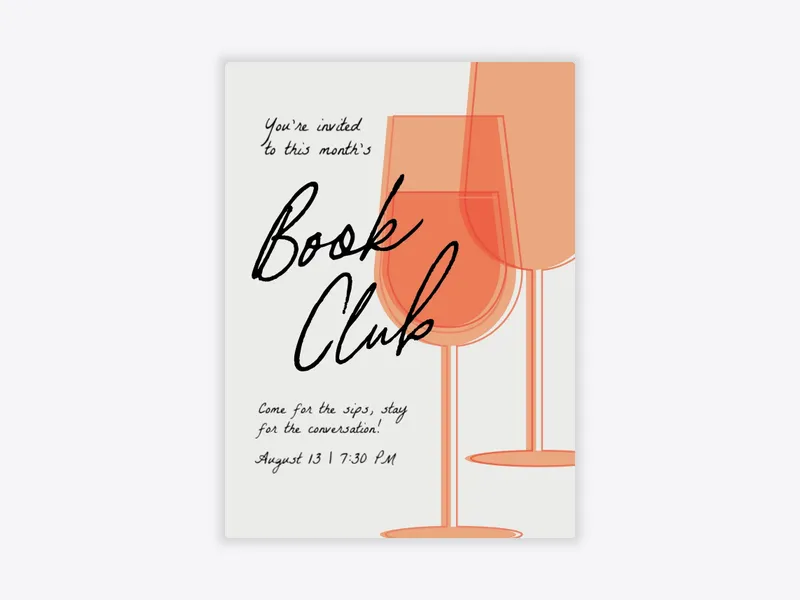 Book of the Month - book_club - Invitation