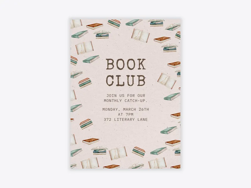Book Bonanza - book_club - Invitation