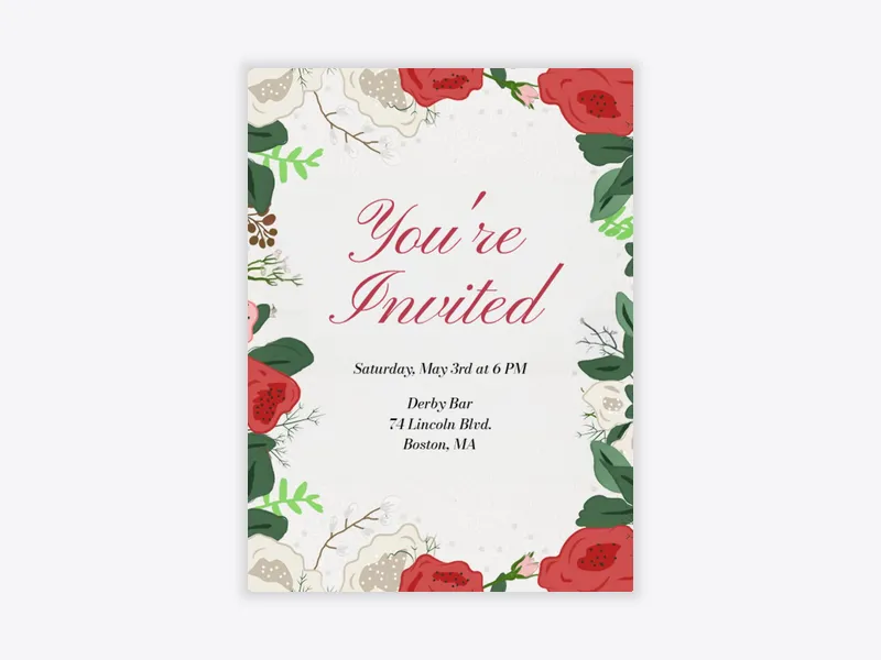 Smell the Roses - derby_day - Invitation