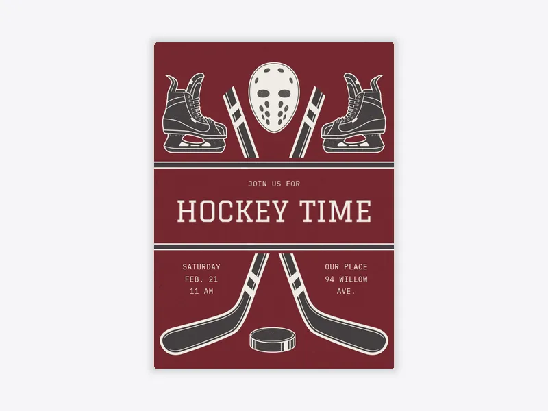 Hockey Skates - sports_leagues - Invitation