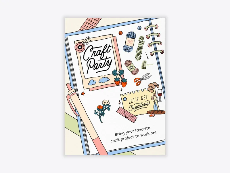 Scrapbook Page - arts_and_crafts - Invitation