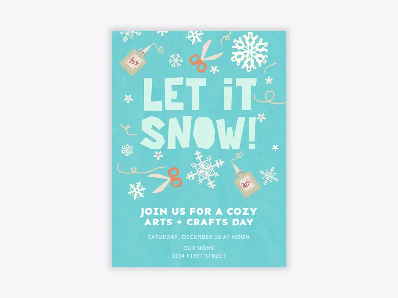 Cut and Paste - winter - Invitation