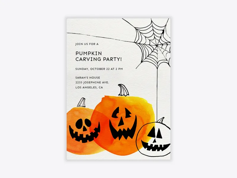 Pumpkins - halloween - Invitation