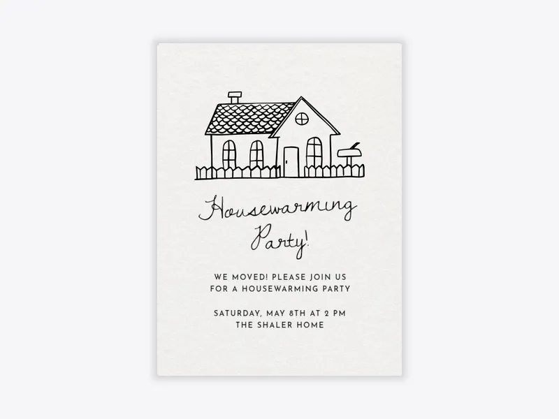 Red Window - housewarming - Invitation