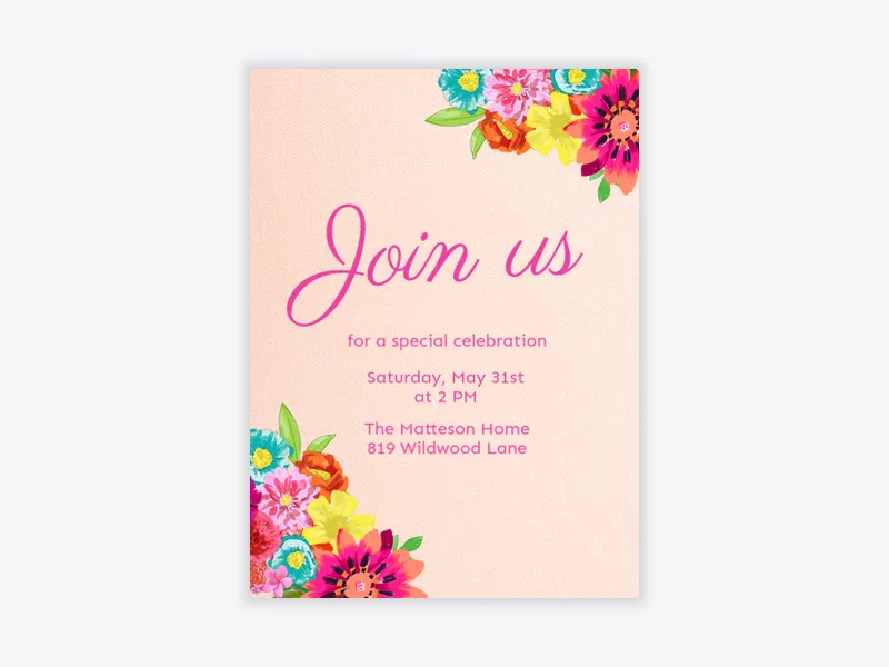Floral Pattern - girls_night - Invitation