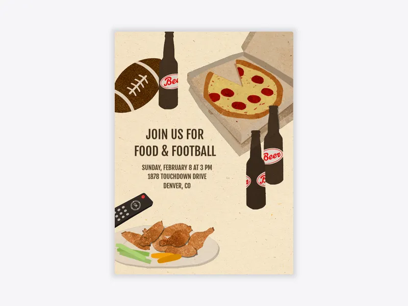 Any Given Sunday - football - Invitation