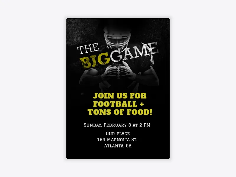 Football Player - featured - Invitation