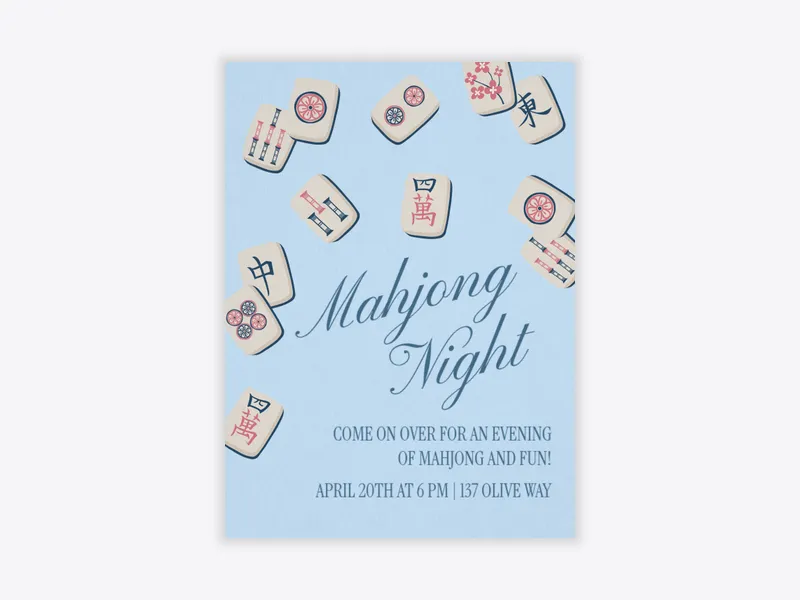 Mahjong - featured - Invitation