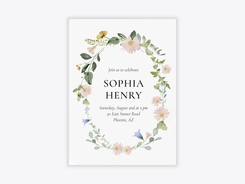 Wildflowers in Bloom - wedding - Invitation