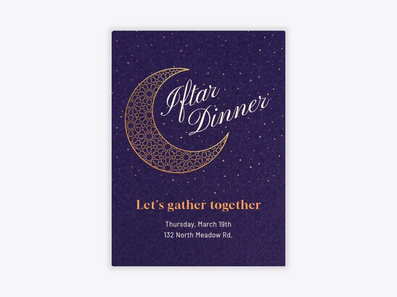 Iftar Moon - ramadan - Invitation