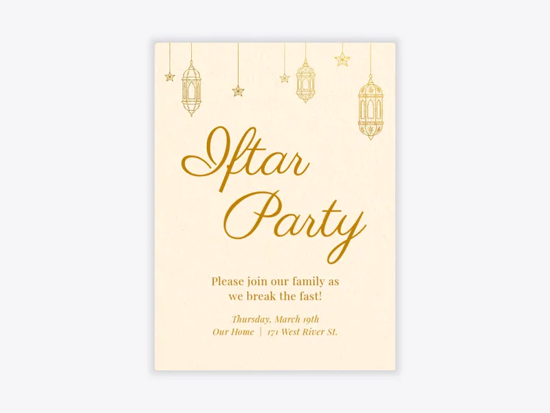 Iftar Party - ramadan - Invitation