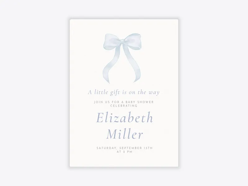 Blue Little Gift - baby_naming_bris - Invitation