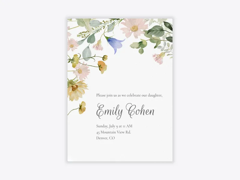 Profusion of Petals - baby_naming_bris - Invitation