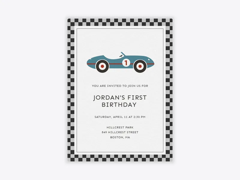 Retro Racecar - featured - Invitation
