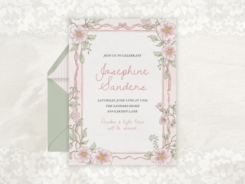Lovely Blossoms - floral - Invitation