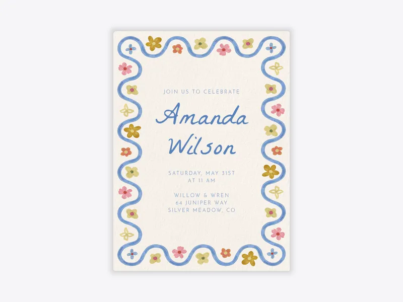 Spring Swirls - featured - Invitation