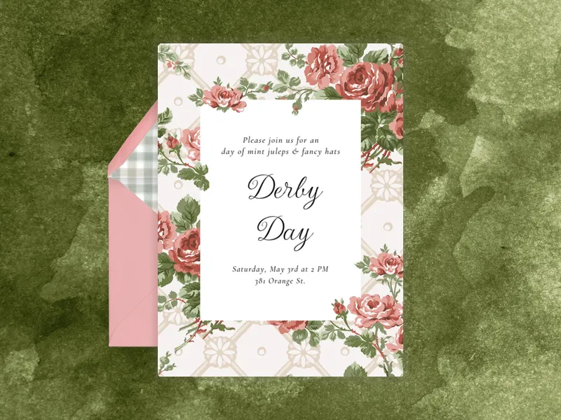 Laura Ashley: Country Roses - derby_day - Invitation