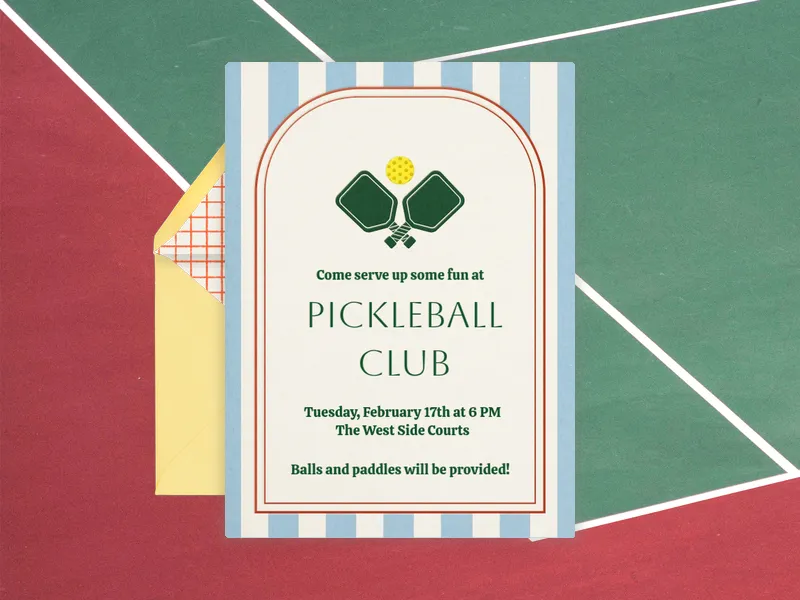 Hit the Court - pickleball - Invitation