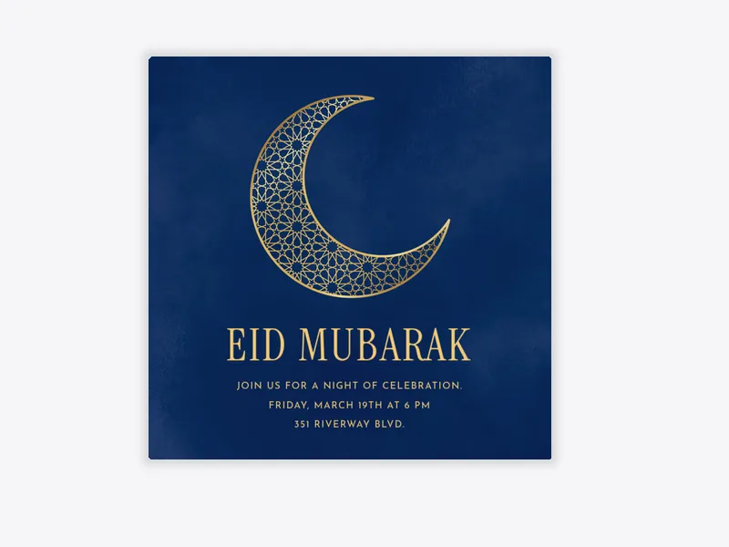 Crescent Moon - ramadan - Invitation